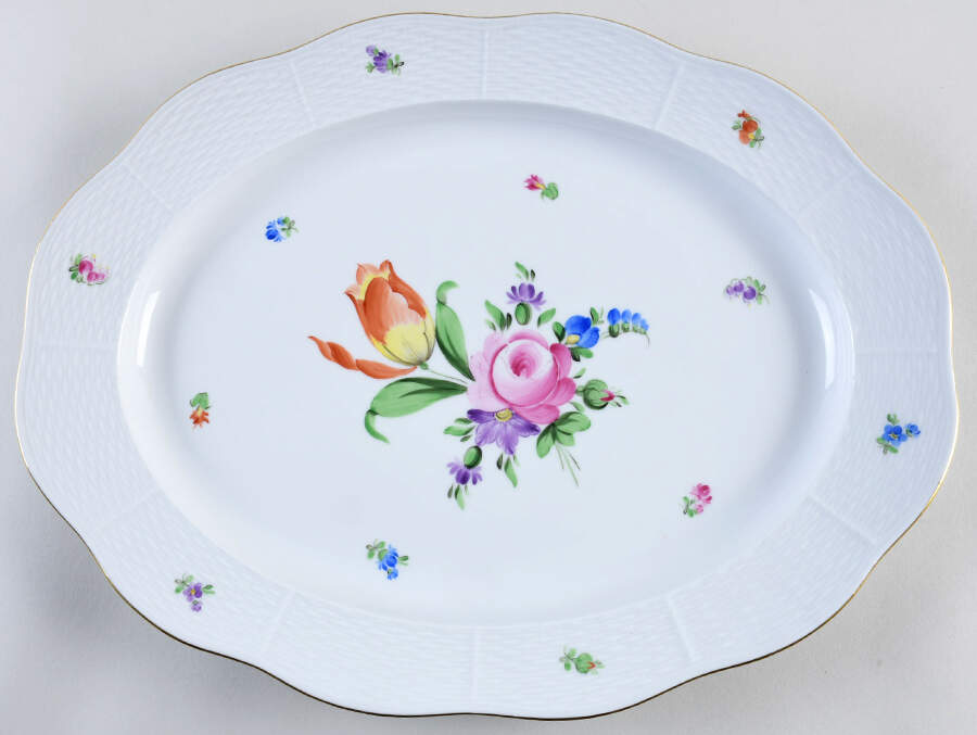 Printemps (BT) 16" Oval Serving Platter by Herend-1