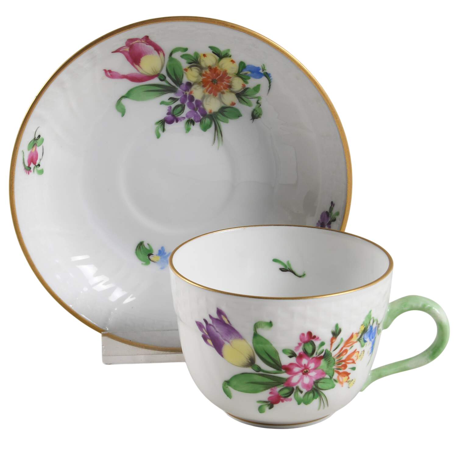 Printemps (BT) Flat Demitasse Cup & Saucer Set by Herend-1
