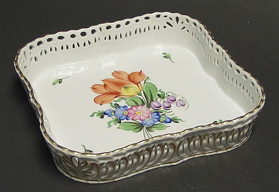 Printemps (BT) Square Openwork Gallery Tray by Herend-1