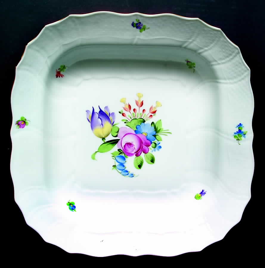 Printemps (BT) Large Square Fruit Bowl by Herend-1