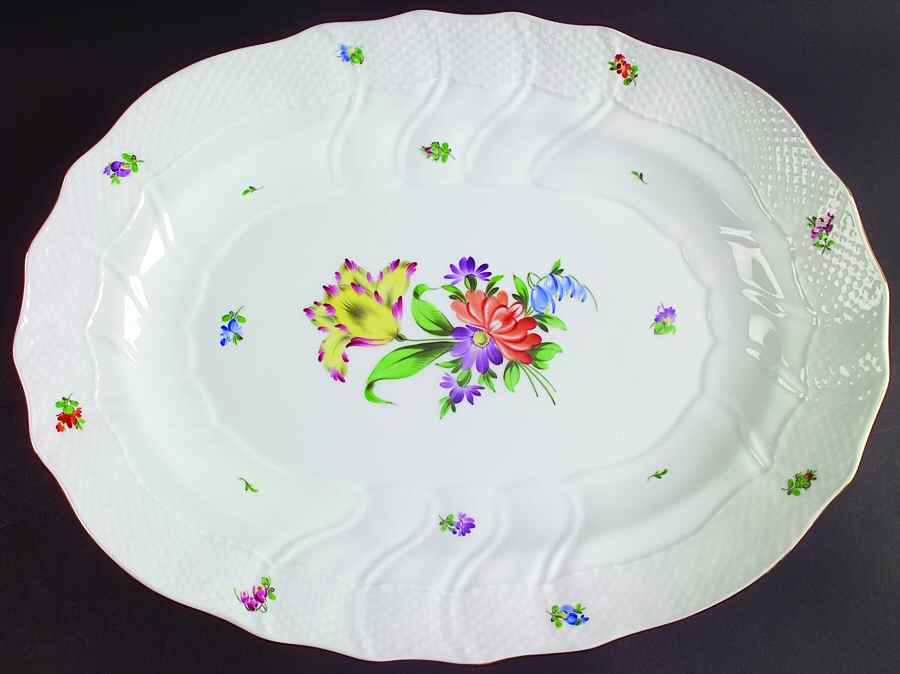 Printemps (BT) 16" Oval Serving Platter by Herend-1