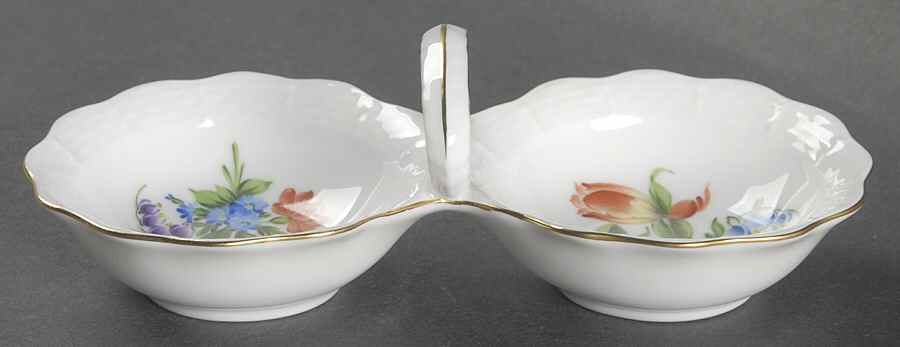 Printemps (BT) Twin Salt Dip W/Center Handle by Herend-1