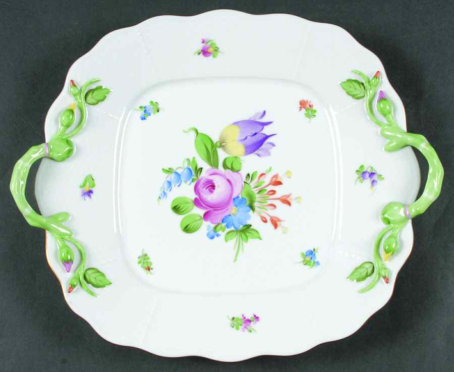Printemps (BT) Square Handled Cake Plate by Herend-1