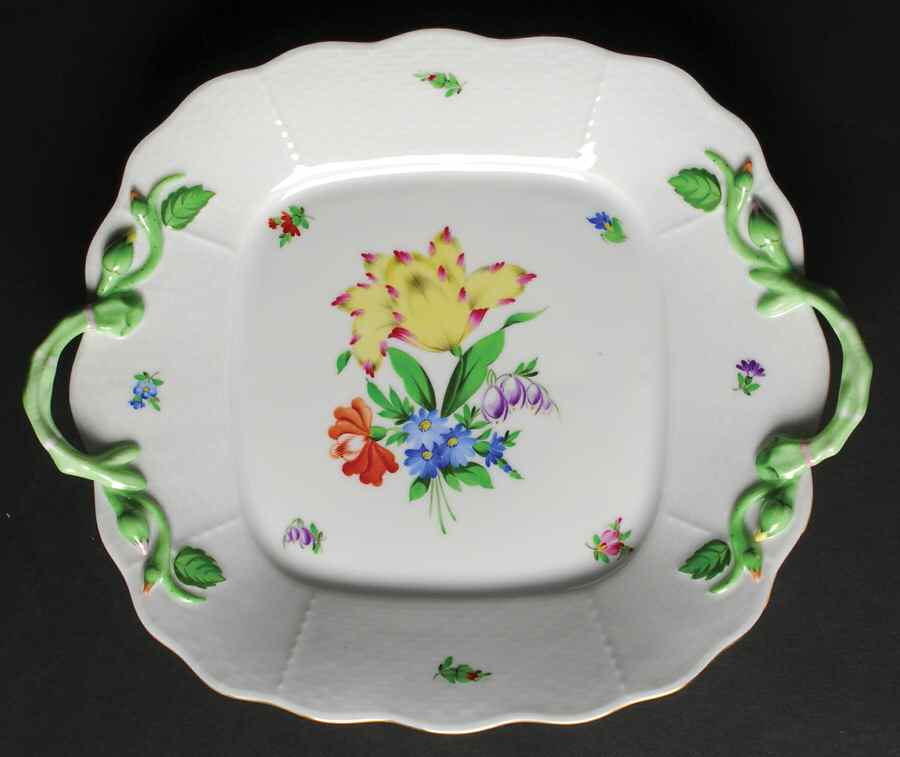 Printemps (BT) Square Handled Cake Plate by Herend-1
