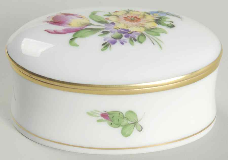 Printemps (BT) Mini Oval Box & Lid by Herend-1