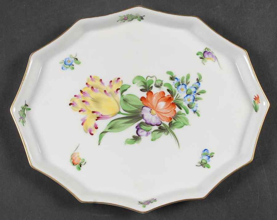 Printemps (BT) 9" Scalloped Tray by Herend-1