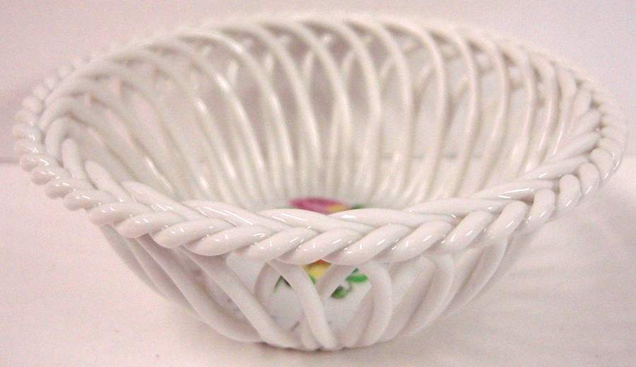 Printemps (BT) 4" Round Open Weave Basket by Herend-1