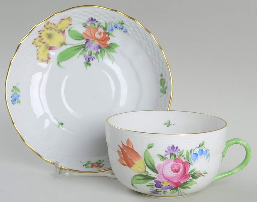 Printemps (BT) Flat Cup & Saucer Set by Herend-1