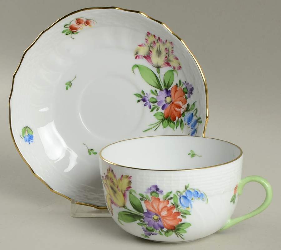Printemps (BT) Flat Cup & Saucer Set by Herend-1