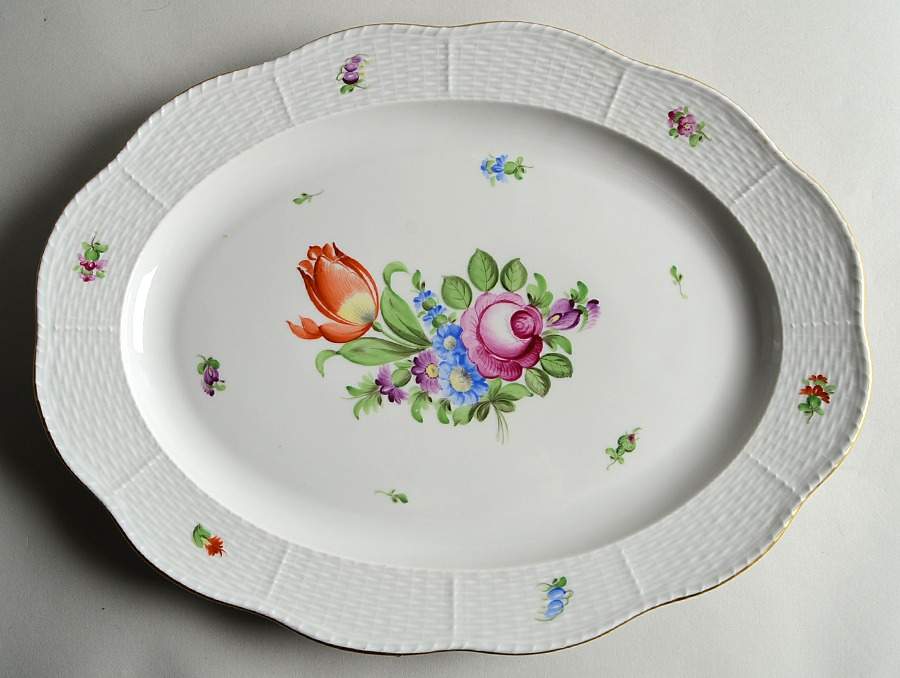 Printemps (BT) 14" Oval Serving Platter by Herend-1