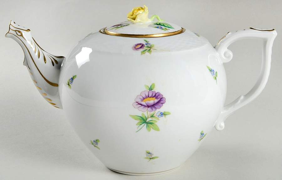 Purple Aster (Ts) Teapot & Lid by Herend-1