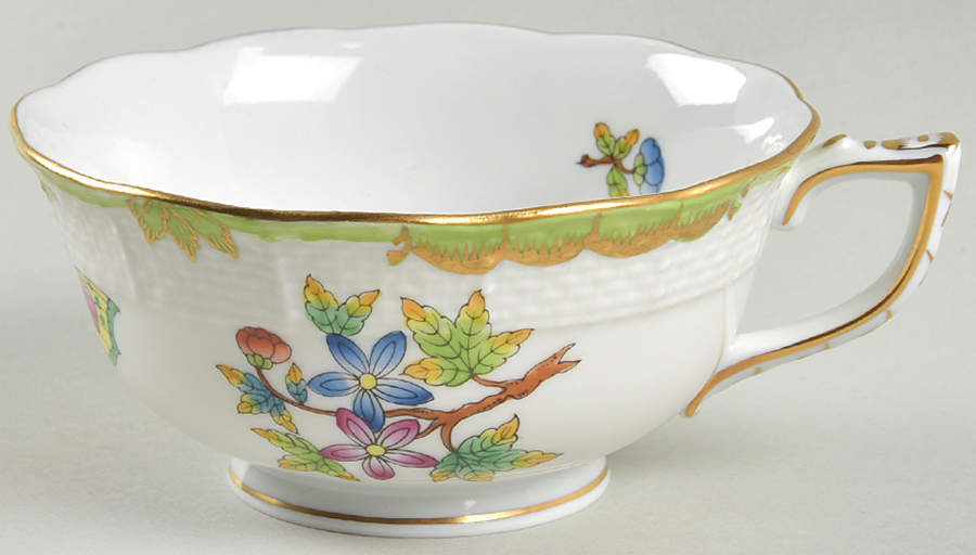 Queen Victoria (Green Border) Footed Cup by Herend-1