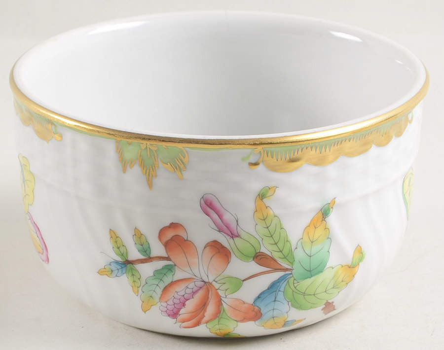 Queen Victoria (Green Border) Sugar Bowl No Lid by Herend-1
