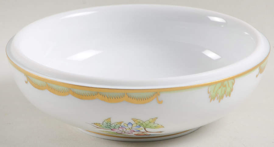 Queen Victoria (Green Border) Bon Bon No Lid by Herend-1