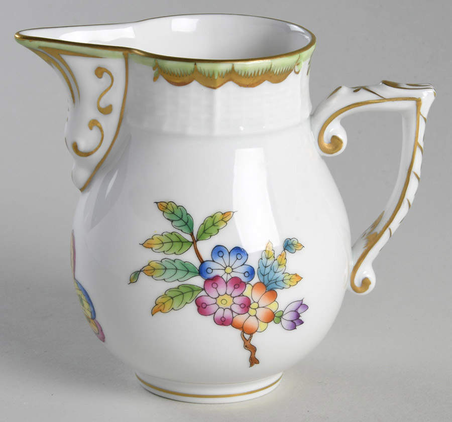 Queen Victoria (Green Border) Mini Creamer by Herend-1