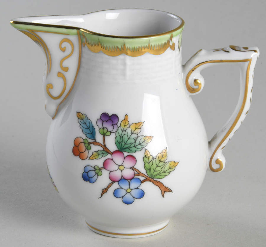 Queen Victoria (Green Border) Mini Creamer by Herend-1