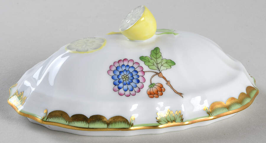 Queen Victoria (Green Border) Lid for Mini Tureen by Herend-1