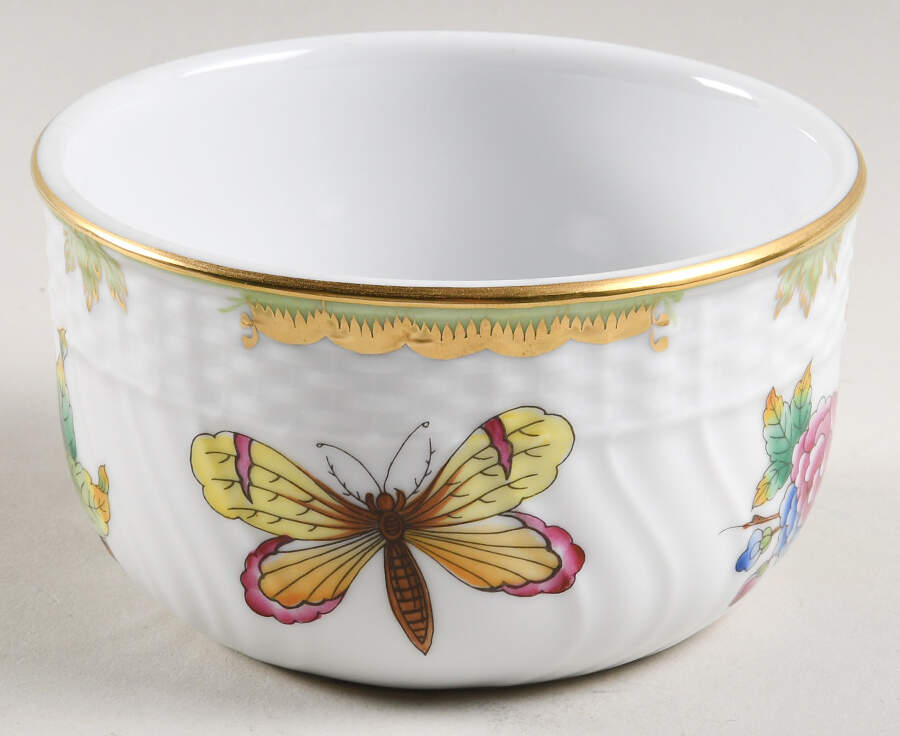 Queen Victoria (Green Border) Sugar Bowl No Lid by Herend-1