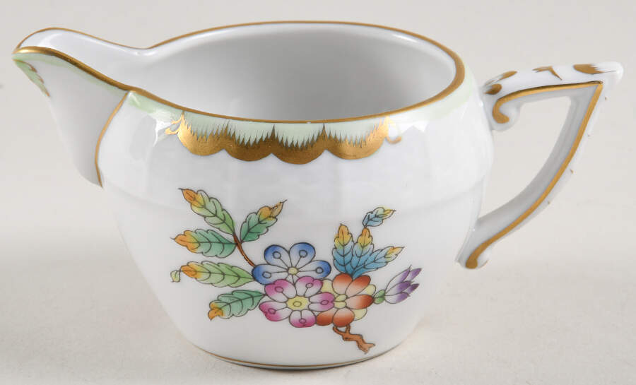Queen Victoria (Green Border) Mini Creamer by Herend-1