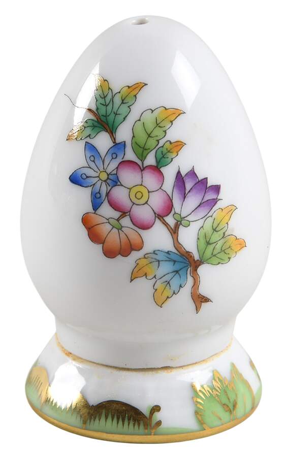 Queen Victoria (Green Border) Salt Shaker by Herend-1