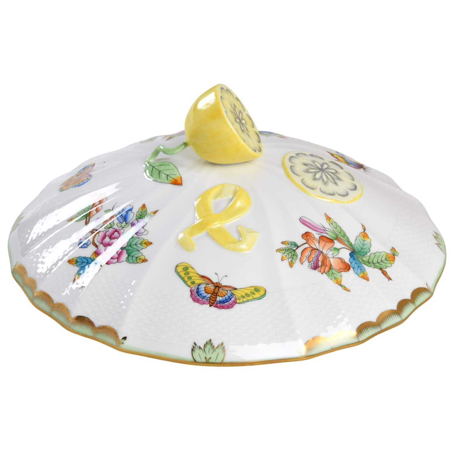 Queen Victoria (Green Border) Lid for Tureen by Herend-1