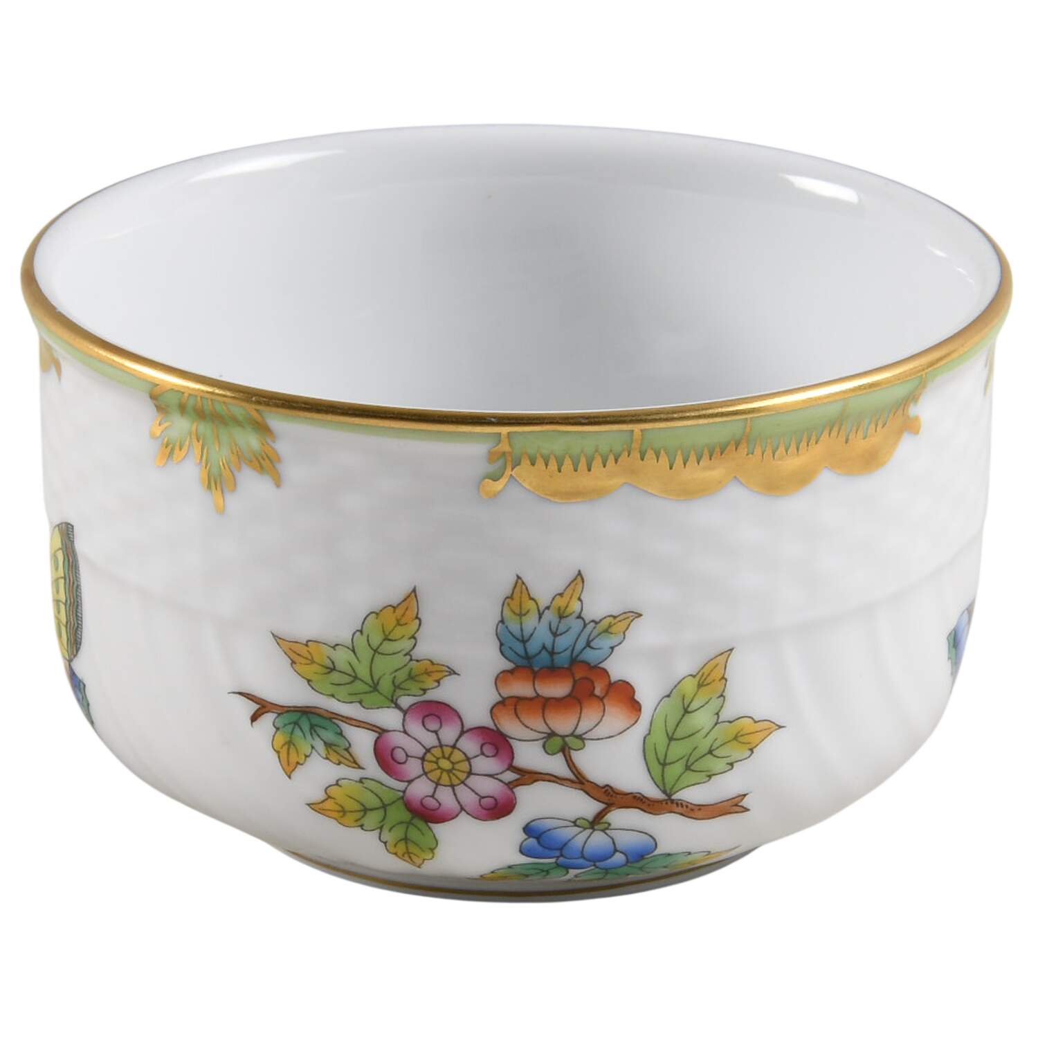 Queen Victoria (Green Border) Mini Sugar Bowl No Lid by Herend-1
