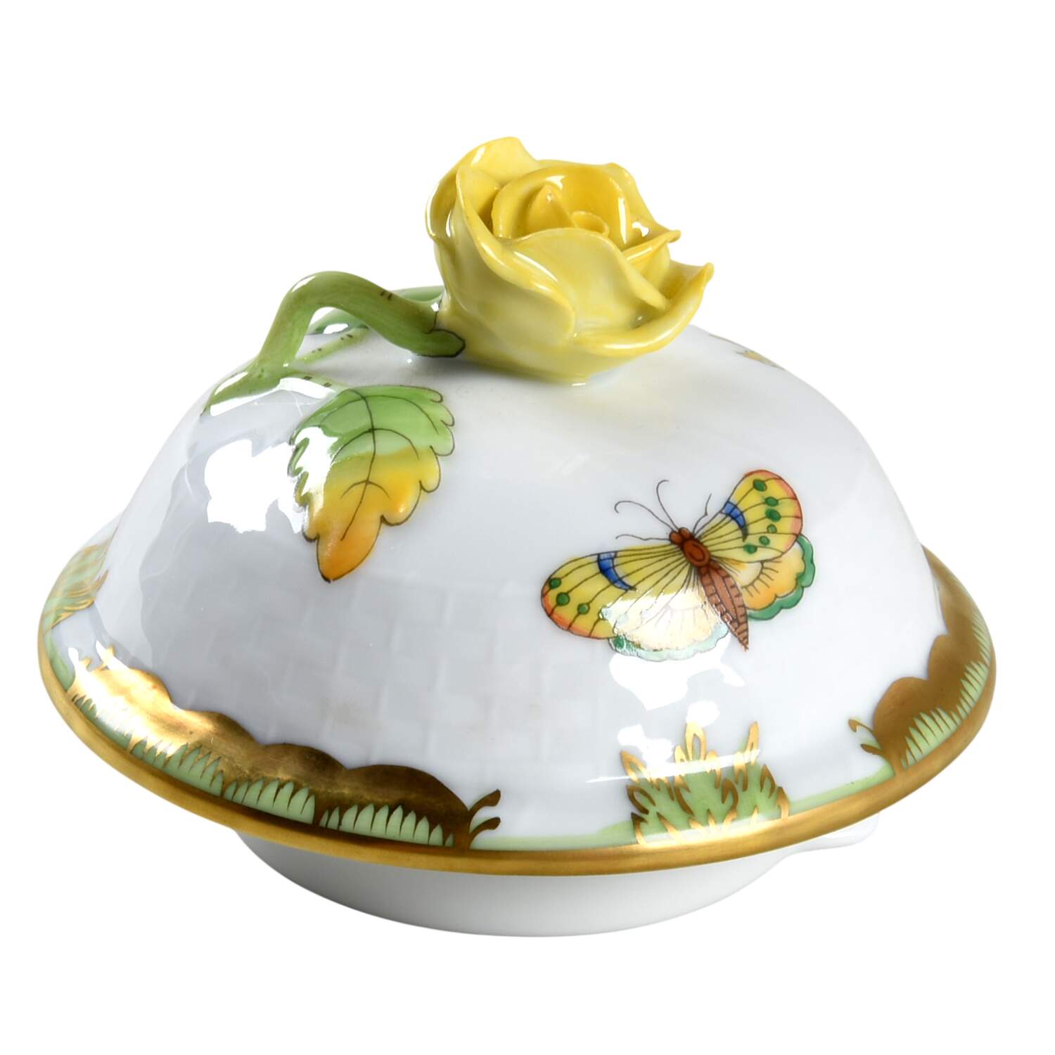Queen Victoria (Green Border) Lid for Coffee Pot by Herend-1