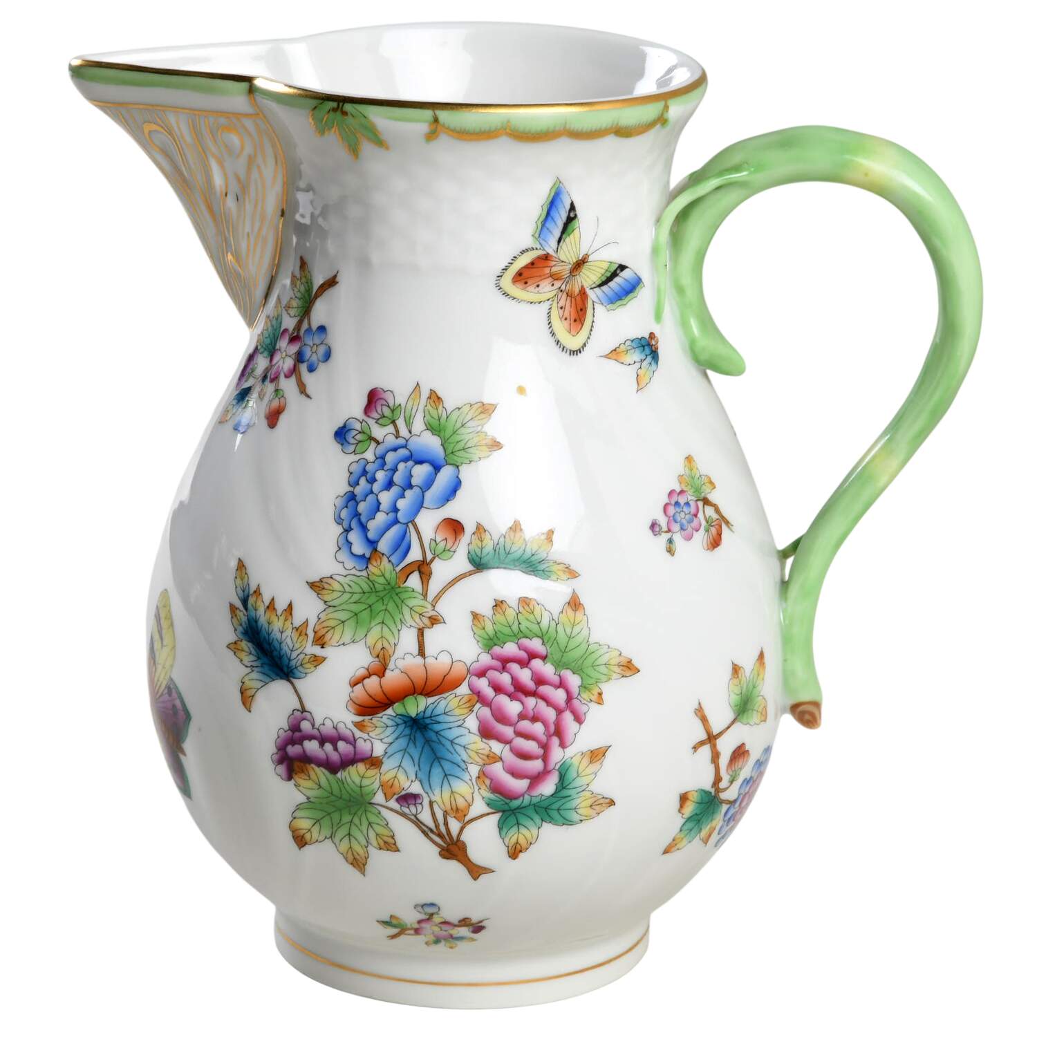 Queen Victoria (Green Border) 48 Oz Pitcher by Herend-1