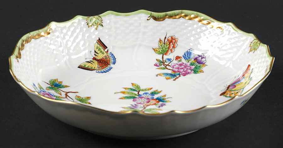 Queen Victoria (Green Border) 8" All Purpose Bowl by Herend-1