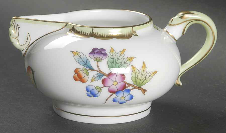 Queen Victoria (Green Border) Mini Creamer by Herend-1