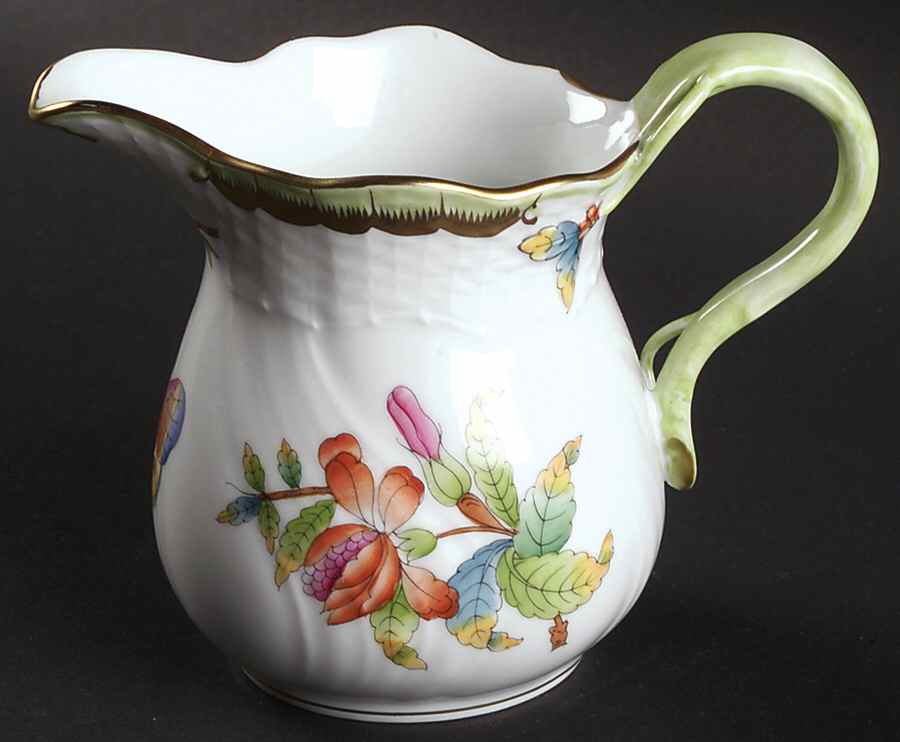 Queen Victoria (Green Border) Creamer by Herend-1