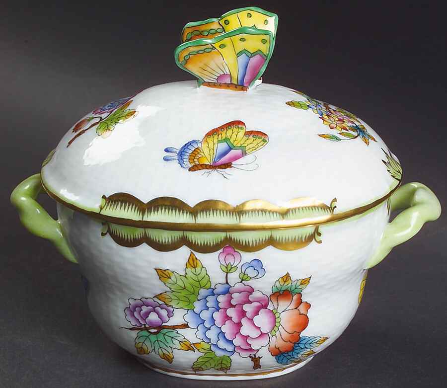 Queen Victoria (Green Border) Candy Box-Small by Herend-1