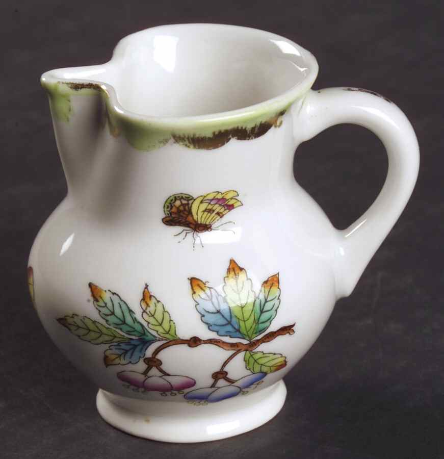 Queen Victoria (Green Border) Mini Creamer by Herend-1