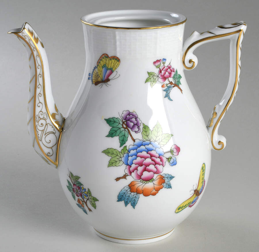 Queen Victoria Older (VA) Small Coffee Pot No Lid by Herend-1