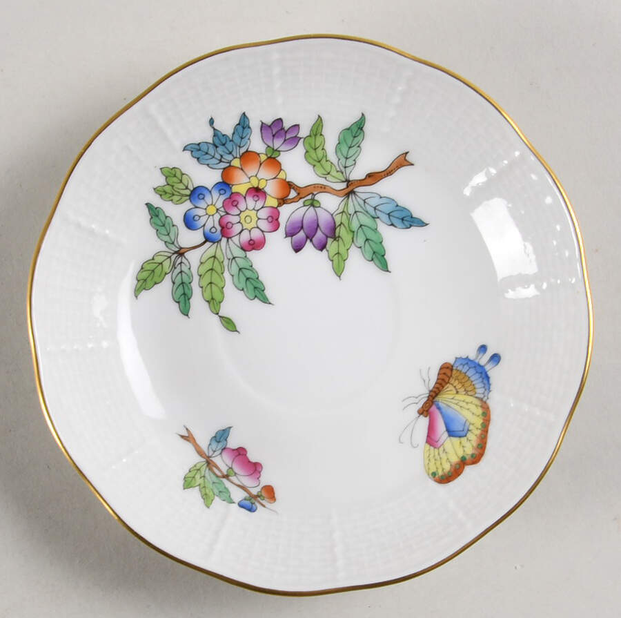 Queen Victoria Older (VA) Saucer for Flat Demitasse Cup by Herend-1
