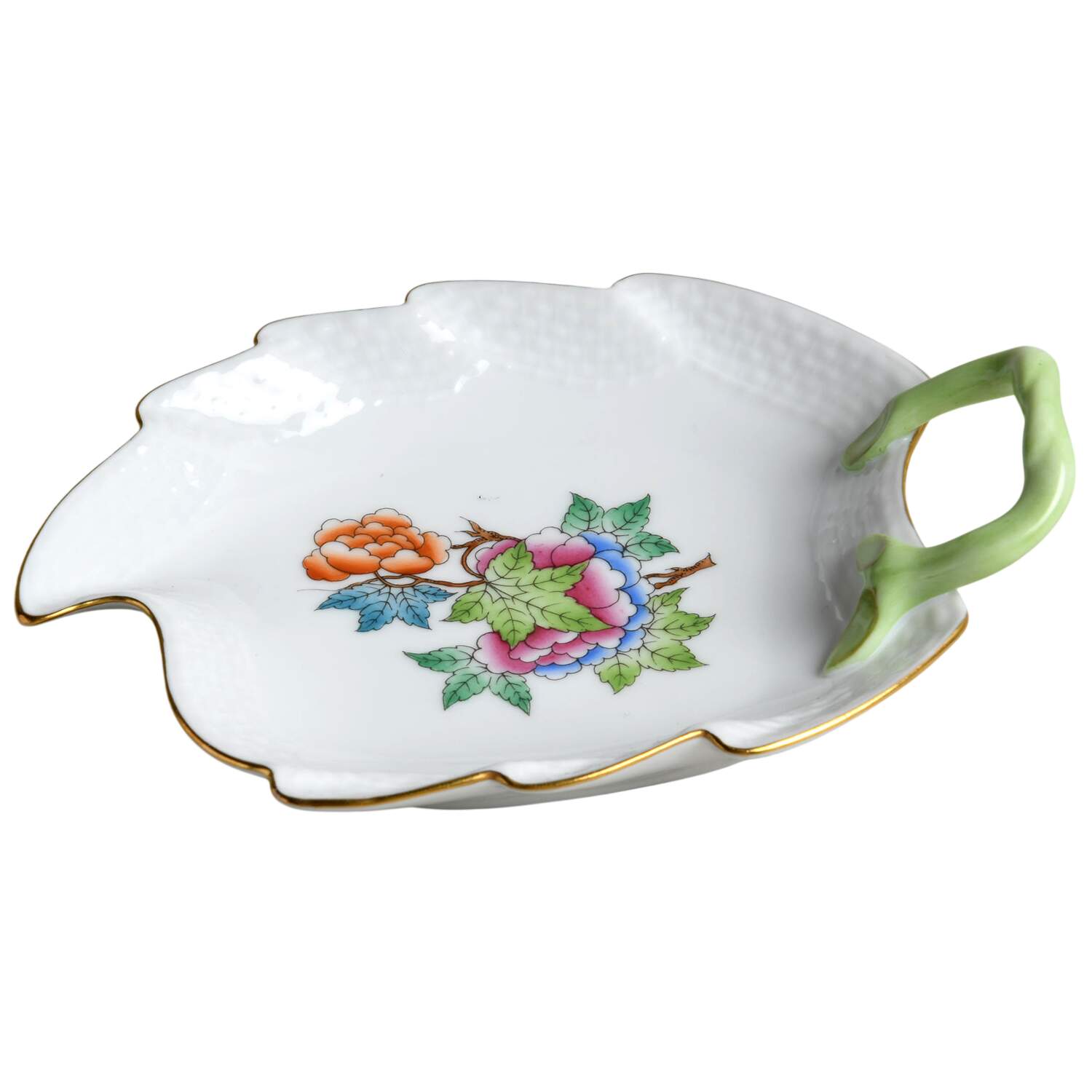 Queen Victoria Older (VA) Small Leaf Dish by Herend-1