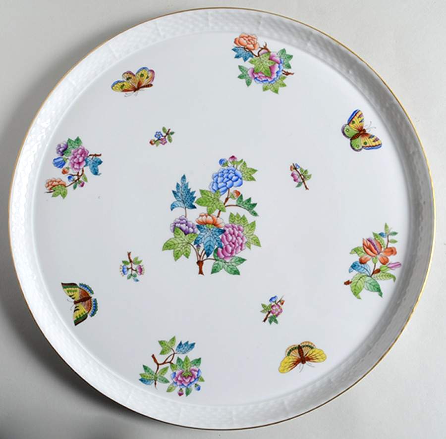 Queen Victoria Older (VA) Tray for 7 Piece Hors D'Ouevre Set by Herend-1