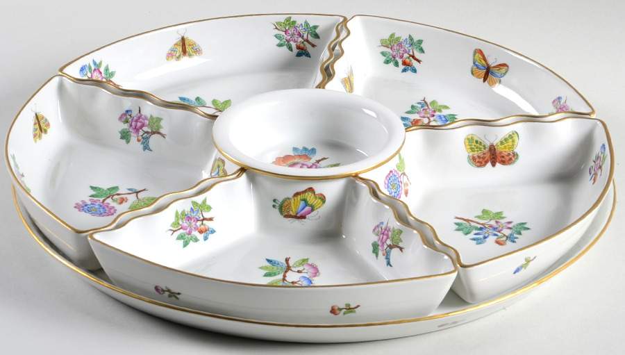 Queen Victoria Older (VA) 7-Piece Hors d'Oeuvres Set by Herend-1