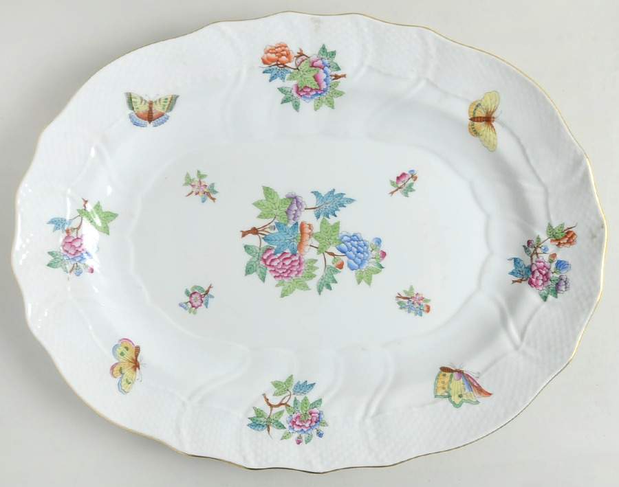 Queen Victoria Older (VA) 16" Oval Serving Platter by Herend-1