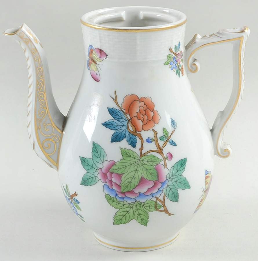 Queen Victoria Older (VA) Small Coffee Pot No Lid by Herend-1
