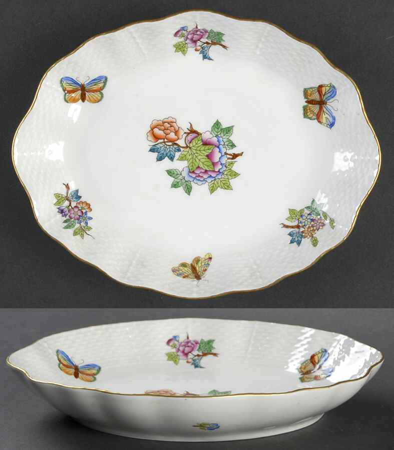 Queen Victoria Older (VA) 8" Oval Vegetable Bowl by Herend-1