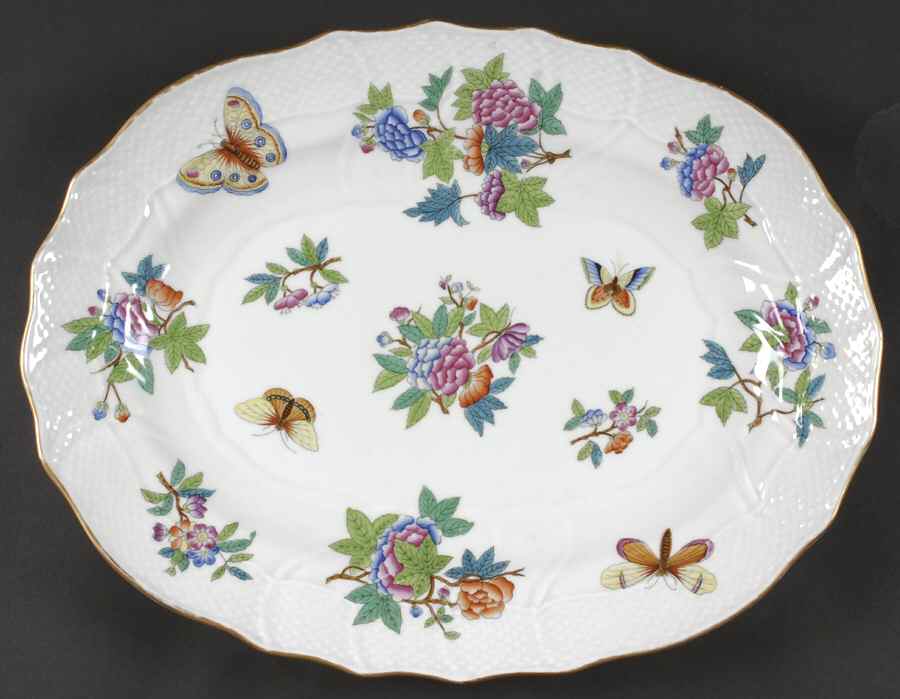 Queen Victoria Older (VA) 16" Oval Serving Platter by Herend-1