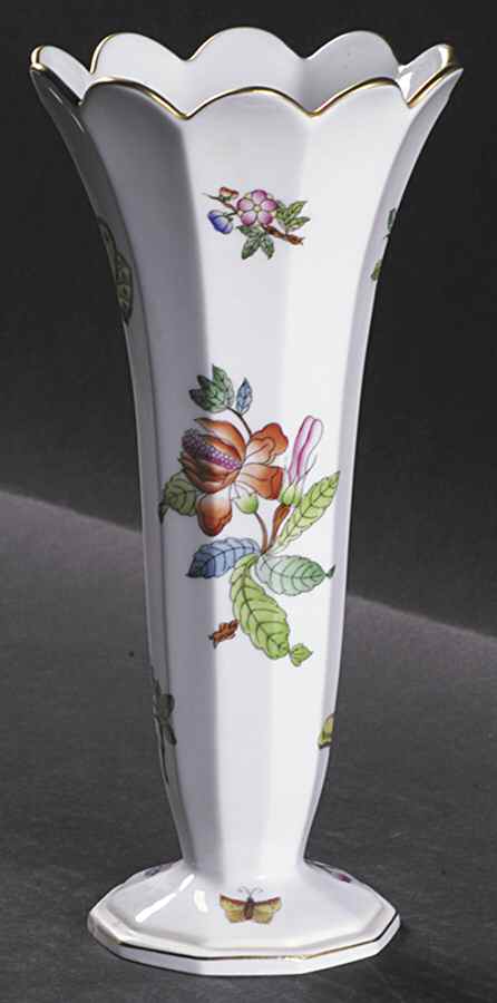 Queen Victoria Older (VA) 8" Vase by Herend-1
