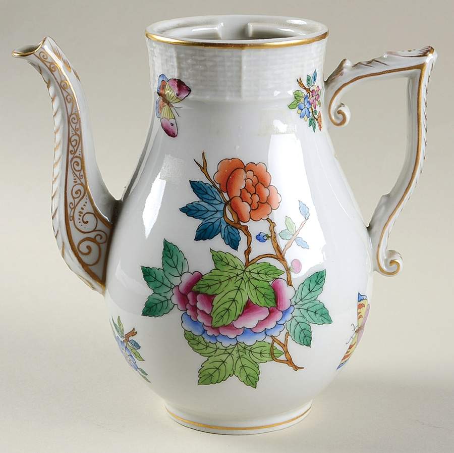 Queen Victoria Older (VA) Mini Coffee Pot No Lid by Herend-1