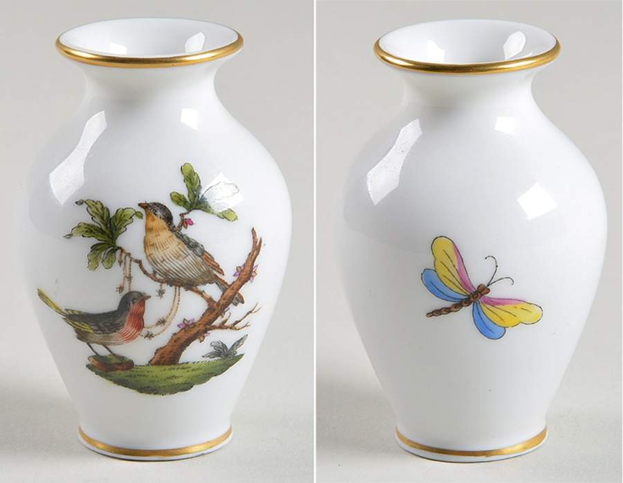 Rothschild Bird (RO) 2" Bud Vase by Herend-1