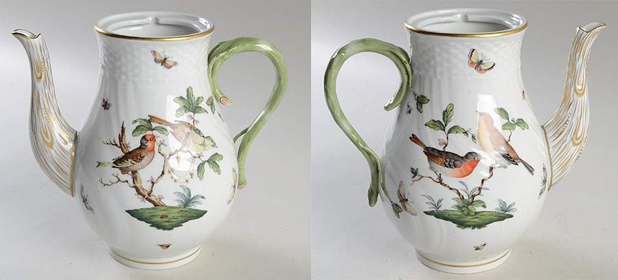 Rothschild Bird (RO) Coffee Pot No Lid by Herend-1