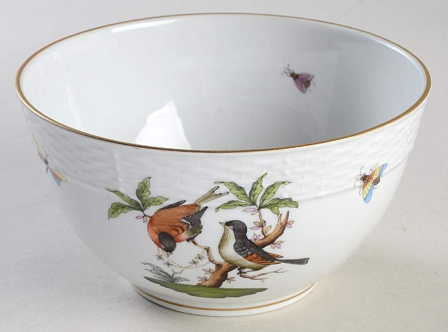 Rothschild Bird (RO) 6" Round Vegetable Bowl by Herend-1