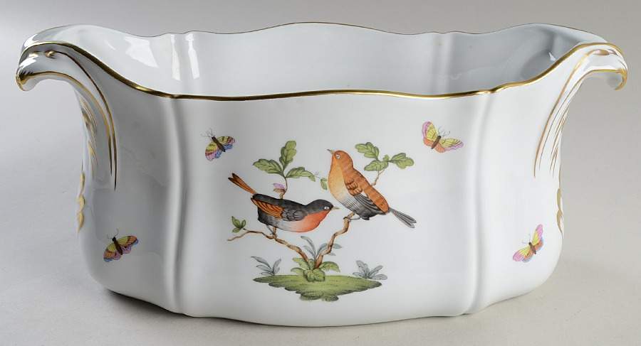 Rothschild Bird (RO) 14" Jardiniere by Herend-1