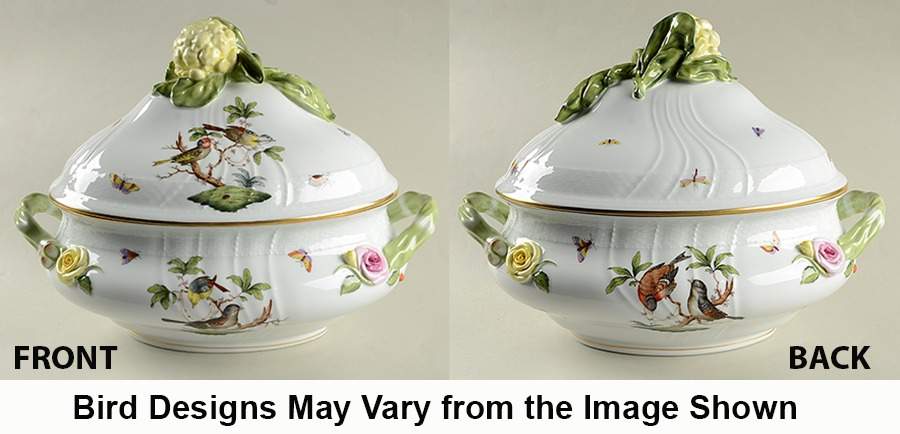 Rothschild Bird (RO) Oval Tureen & Lid by Herend-1