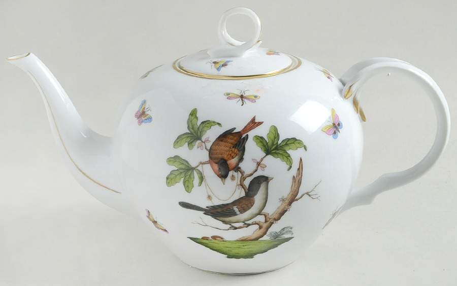 Rothschild Bird (RO) Teapot & Lid by Herend-1